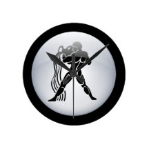Zodiac Aquarius Wallclocks