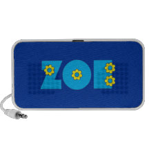 Zoe in Flores Blue Laptop Speakers