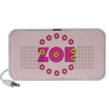 Zoe in Flores Pink Mini Speakers