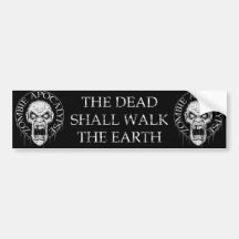 Zombie Apocalypse Bumper Stickers