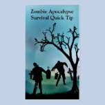 Zombie Apocalypse Quick Tip Card business cards