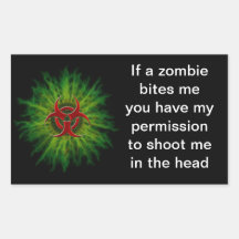Zombie Bites Sticker