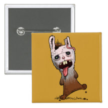 Zombie Bunny button