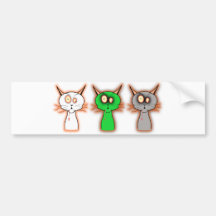 Zombie Cats! Bumper Sticker