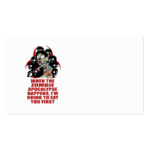 Zombie Eat You First Business Card