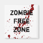 Zombie Free Zone Refrigerator Magnet