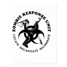 Zombie Gift Response Team Gifts Customise Post Cards