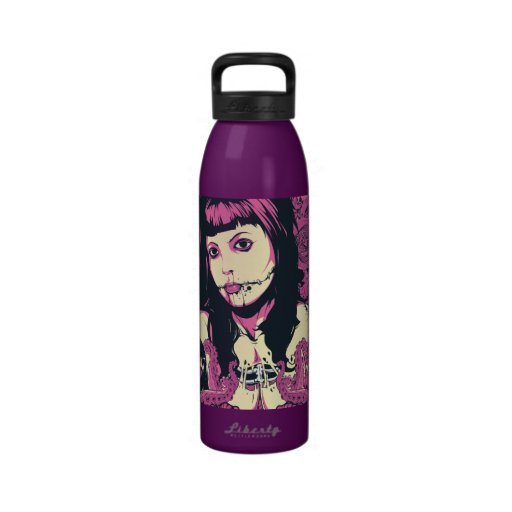Zombie girl reusable water bottles