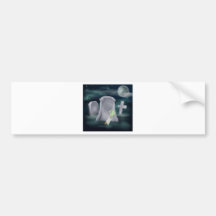Zombie grave illustration bumper stickers