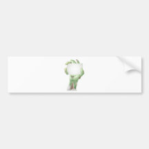 Zombie hand holding sign bumper sticker