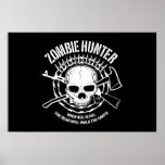 zombie hunter undead living dead print