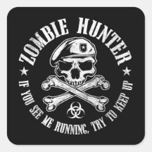 zombie hunter undead living dead stickers