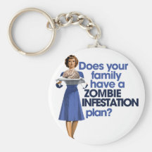 Zombie Infestation Plan Key Chain