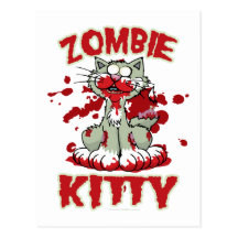 Zombie Kitty Post Card