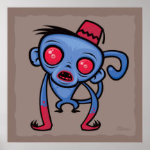 Zombie Monkey Print