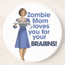 Zombie Mum Beverage Coasters