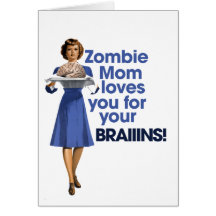 Zombie Mum Greeting Cards