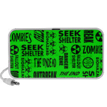 Zombie, Outbreak, Biohazard Black & Neon Green Speaker System