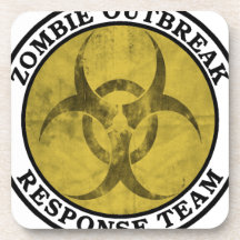 Zombie Outbreak Response Team (Biohazard) Coasters