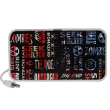 Zombie, Outbreak, Undead, Biohazard U.S.A. Flag Mp3 Speakers