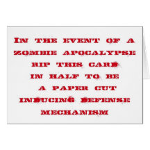 Zombie Paper Cut Card