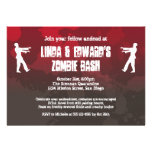 Zombie plague invasion red splatter gore Halloween Personalized Announcement