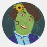 Zombie Portrait Round Sticker
