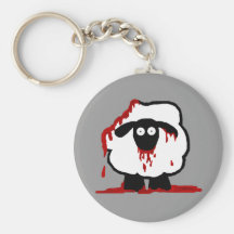 Zombie Sheep Keychain