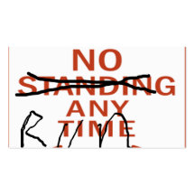 Zombie Sign, No Standing Anytime...Run Business Cards