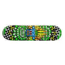 Zombie skateboard on spider webs