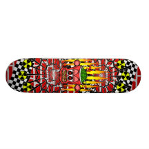 Zombie skateboard on spider webs