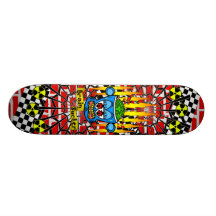 Zombie skateboard on spider webs