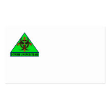 Zombie Sniper Team Business Cards