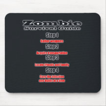 zombie survival guide steps horror movie undead mousepads