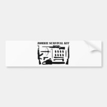 Zombie Survival Kit Bumper Sticker