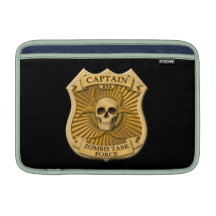 Zombie Task Force - Captain Badge MacBook Air Sleeves