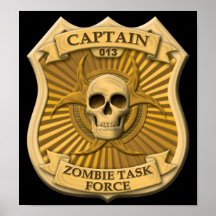 Zombie Task Force - Captain Badge Print
