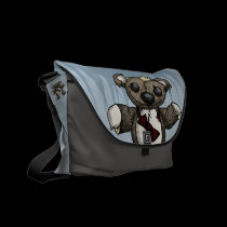 Zombie Teddy Bear Messenger Bag messenger bags