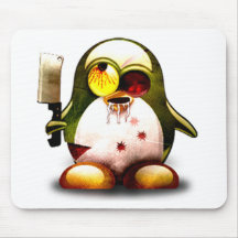 Zombie Tux (Linux Tux) Mousepads