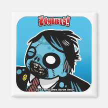 Zombiees! Dean Of Death Refrigerator Magnets