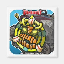 Zombiees! Time Machine Fridge Magnet