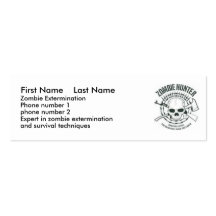 zombiehunter, First Name    Last Name, Zombie E... Business Cards