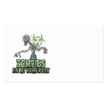 Zombies Ate My Homework Business Card Templates