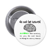 ZOMBIES EAT BRAINS T-SHIRTS AND GIFTS PINBACK BUTTONS
