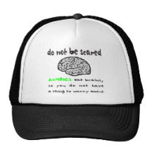 ZOMBIES EAT BRAINS T-SHIRTS AND GIFTS TRUCKER HATS