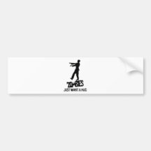 Zombies Just Want A Hug Bumper Stickers