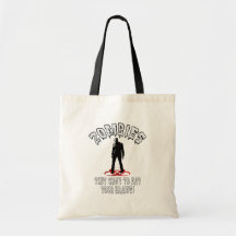 Zombies Warning - They Want To Eat Your Brains! Canvas Bag
