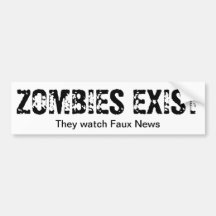 Zombies Watch Faux News Bumper Stickers