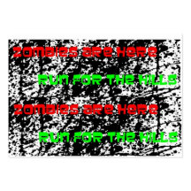 zombiesarehere ad, zombiesarehere ad business card template