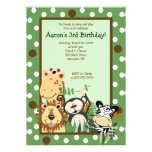 ZOO CREW Jungle Safari BIRTHDAY INVITE 5x7